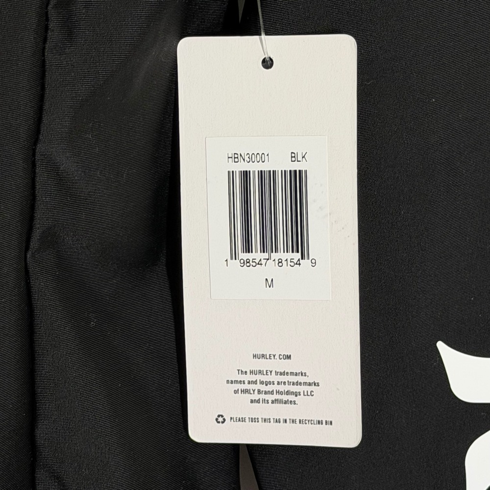 NWT Hurley Long Sleeve One Piece Swimsuit UPF 50+ Medium Black & White Zip Surf - Picture 14 of 15